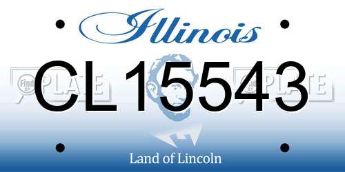 CL15543 Illinois License Plate