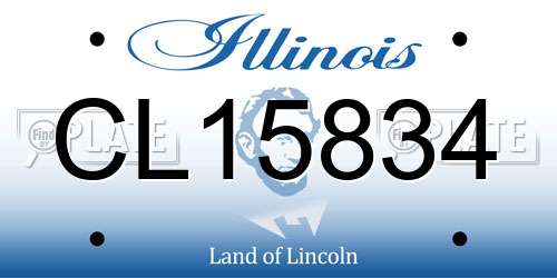 CL15834 Illinois License Plate
