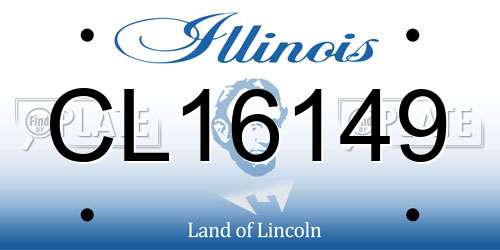 CL16149 Illinois License Plate