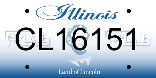CL16151 Illinois License Plate