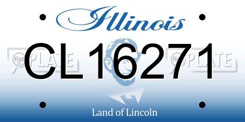 CL16271 Illinois License Plate