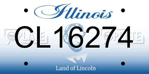 CL16274 Illinois License Plate