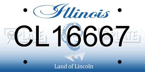 CL16667 Illinois License Plate