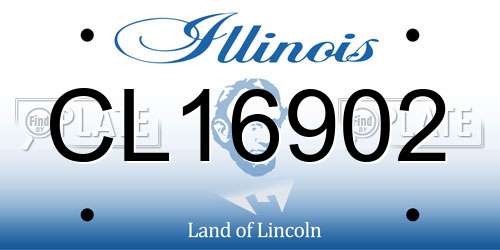 CL16902 Illinois License Plate