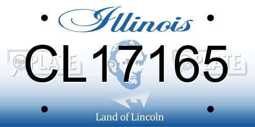 CL17165 Illinois License Plate