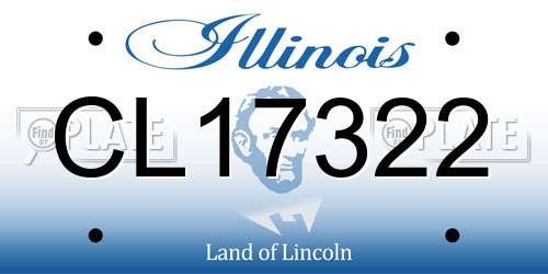 CL17322 Illinois License Plate
