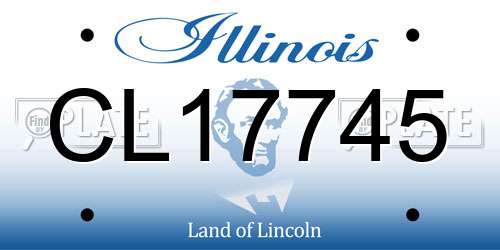 CL17745 Illinois License Plate