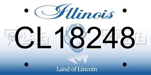 CL18248 Illinois License Plate