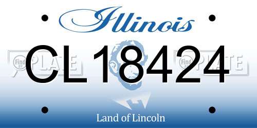 CL18424 Illinois License Plate
