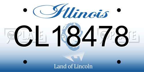 CL18478 Illinois License Plate