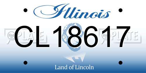 CL18617 Illinois License Plate