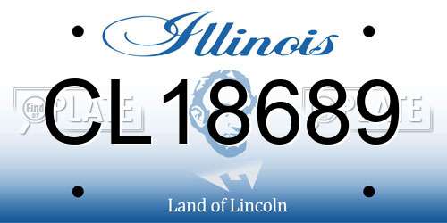CL18689 Illinois License Plate