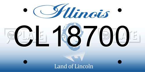 CL18700 Illinois License Plate