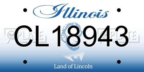 CL18943 Illinois License Plate