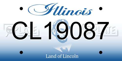 CL19087 Illinois License Plate