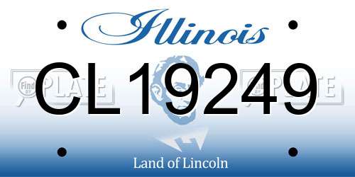 CL19249 Illinois License Plate