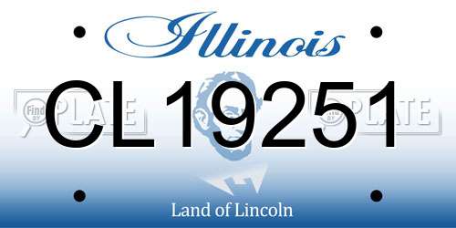 CL19251 Illinois License Plate