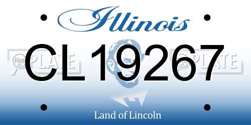 CL19267 Illinois License Plate