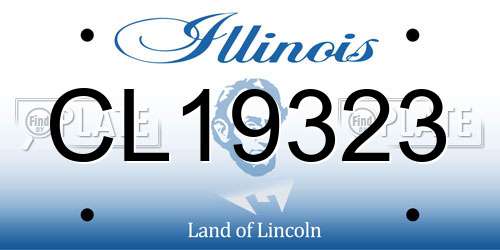 CL19323 Illinois License Plate