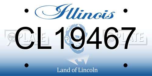 CL19467 Illinois License Plate