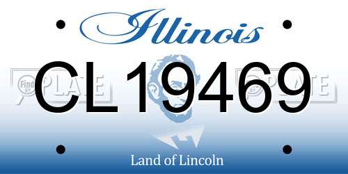 CL19469 Illinois License Plate