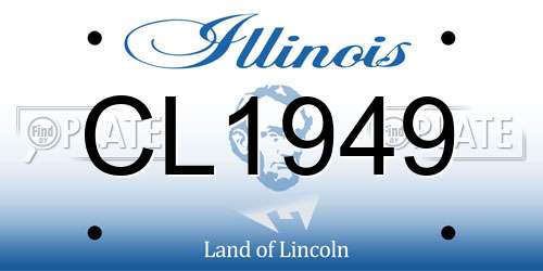 CL1949 Illinois License Plate
