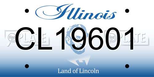 CL19601 Illinois License Plate