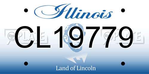 CL19779 Illinois License Plate