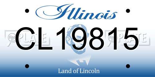 CL19815 Illinois License Plate