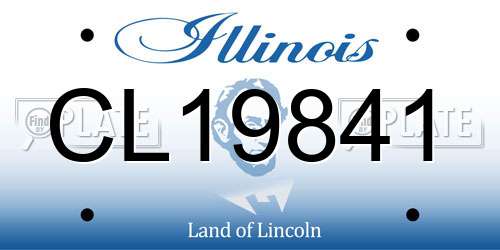 CL19841 Illinois License Plate