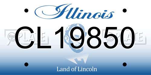 CL19850 Illinois License Plate