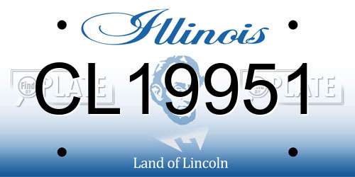 CL19951 Illinois License Plate