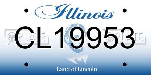 CL19953 Illinois License Plate