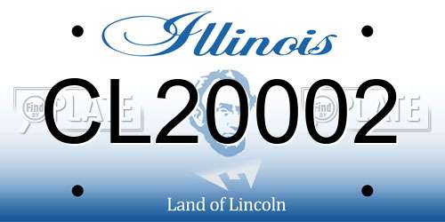 CL20002 Illinois License Plate