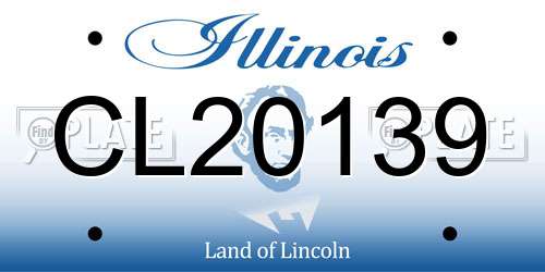 CL20139 Illinois License Plate