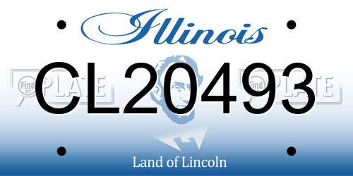 CL20493 Illinois License Plate