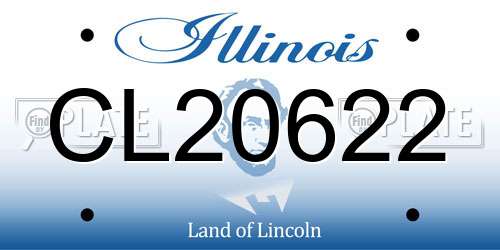 CL20622 Illinois License Plate