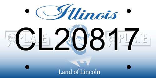 CL20817 Illinois License Plate