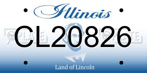 CL20826 Illinois License Plate