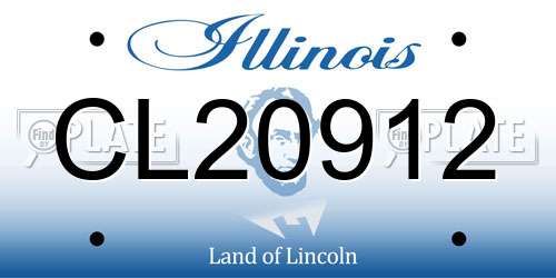 CL20912 Illinois License Plate