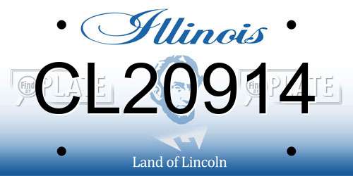 CL20914 Illinois License Plate