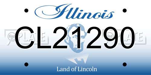 CL21290 Illinois License Plate