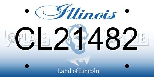 CL21482 Illinois License Plate