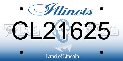 CL21625 Illinois License Plate