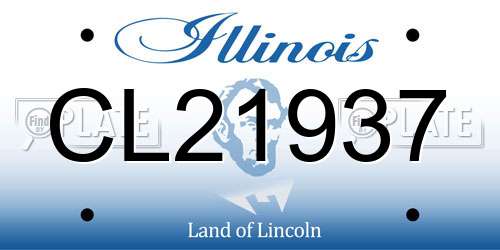 CL21937 Illinois License Plate
