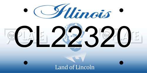 CL22320 Illinois License Plate