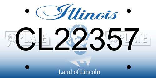 CL22357 Illinois License Plate