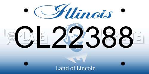 CL22388 Illinois License Plate