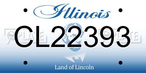 CL22393 Illinois License Plate