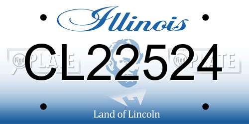 CL22524 Illinois License Plate